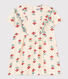 Babies' Short-Sleeved Cotton Gauze Patterned Dress
