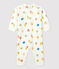 Babies' Footless Cotton and Lyocell Sleepsuit MARSHMALLOW white/MULTICO white