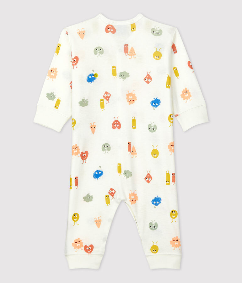Babies' Footless Cotton and Lyocell Sleepsuit white/multicolor
