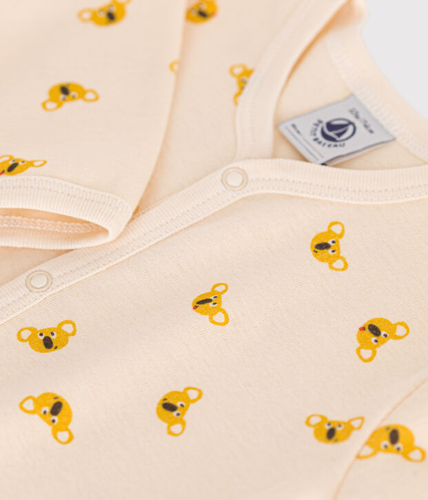 Babies' Footless Cotton Pyjamas Ecru/multicolor