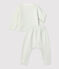 Babies' Organic Striped Tube Knit Clothing - 2-Piece Set MARSHMALLOW white/HERBIER