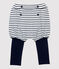 Babies' Cotton Shorts MARSHMALLOW white/SMOKING blue