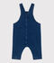 Babies' long-leg elastane denim dungarees blue