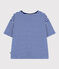 Women's Boxy Striped Cotton Terry T-Shirt SURF blue/AVALANCHE