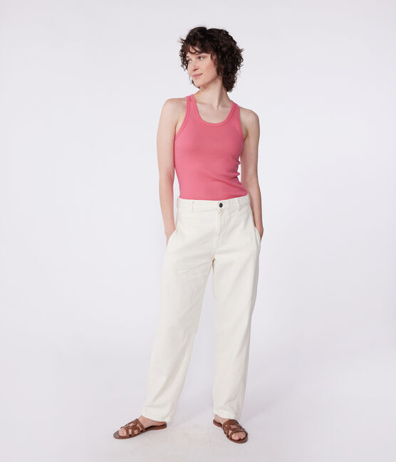Women's Iconic cotton tank top PEONIA pink