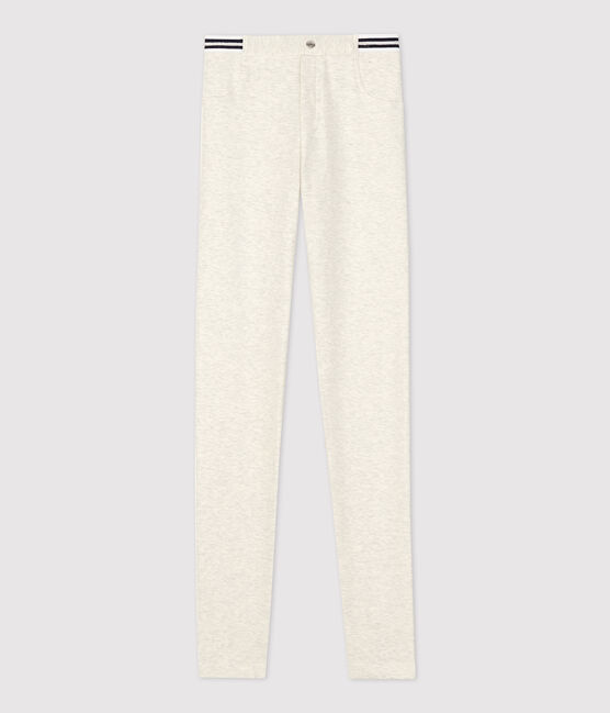 Girls' Cotton Elastane Jeggings MONTELIMAR CHINE beige