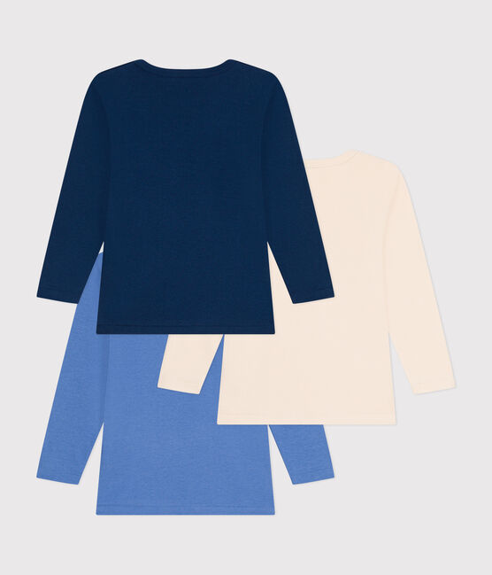 Children's long-sleeved cotton plain T-shirts - 3-Pack variante 1