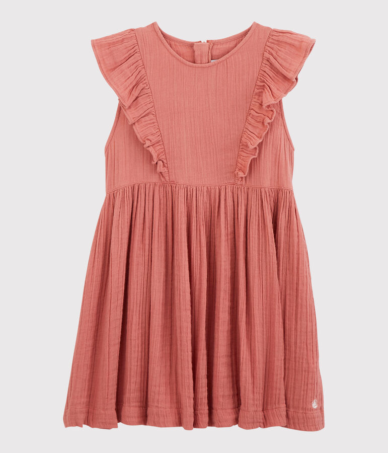 Girls' Organic Cotton Gauze Dress pink