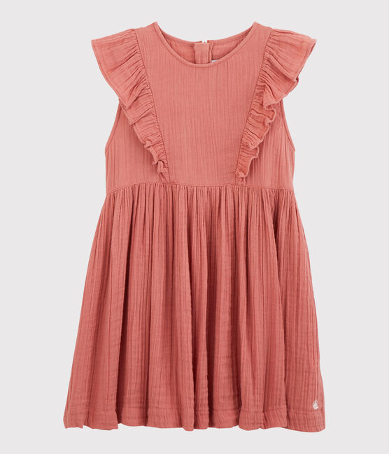 Girls' Organic Cotton Gauze Dress PAPAYE pink