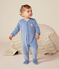 Babies' velour pyjamas BEACH blue