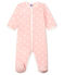 Baby Girls' Fleece Onesie MINOIS pink/MARSHMALLOW white