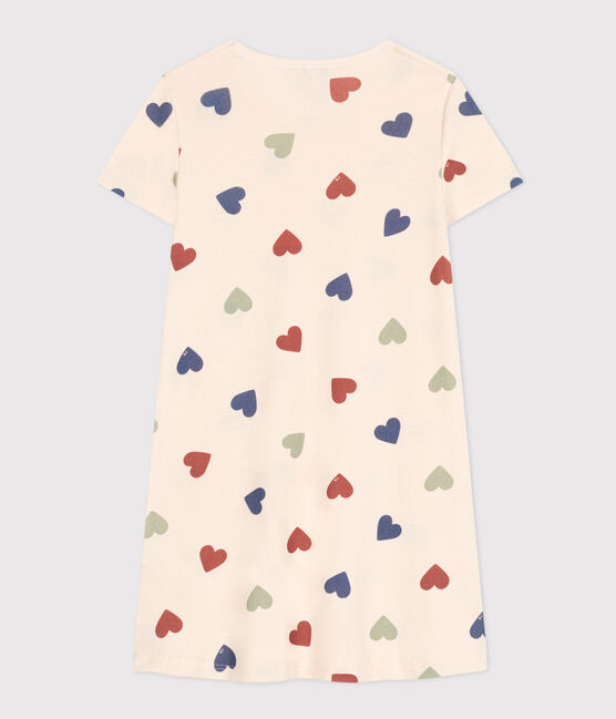 Children's Heart Motif Cotton Nightdress AVALANCHE white/MULTICO
