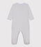 Babies' Pinstriped Cotton Pyjamas PIGEON /MARSHMALLOW