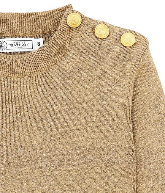 women's iconic sailor sweater BRINDILLE brown/DORE yellow