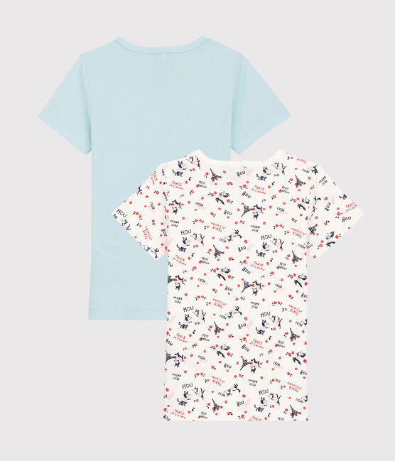 Girls' Short-Sleeved Paris Print Organic Cotton T-Shirts - 2-Pack variante 1