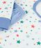 Children's star print velour pyjamas. blue/multicolor