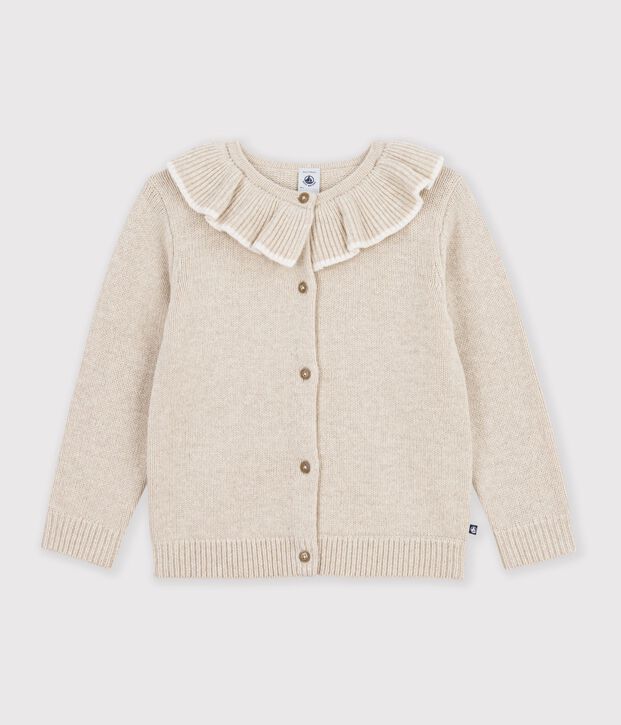 Children's plain wool and cotton cardigan MONTELIMAR CHINE