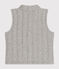 Babies' tube knit jacket CHATON CHINE grey