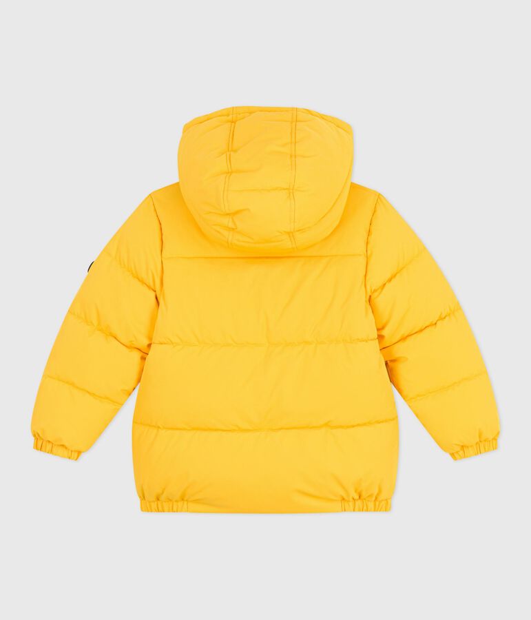 Children's plain puffer jacket yellow