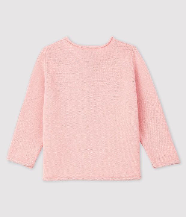 Baby girl's long-sleeved cardigan pink