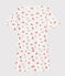 Women's short fruit print cotton pyjamas MARSHMALLOW white/MULTICO white