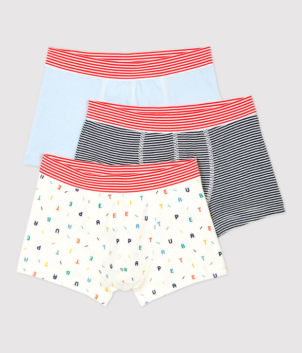Boys' Organic Cotton Boxer Shorts - 3-Pack multicolor