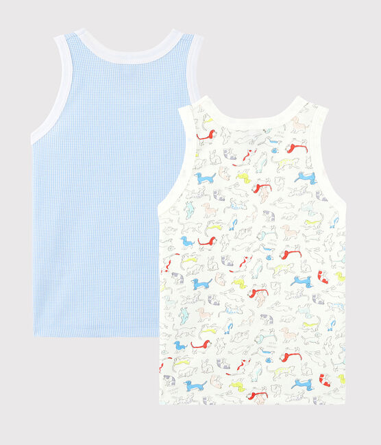 Boys' Animal Print Organic Cotton Vests - 2-Pack variante 1