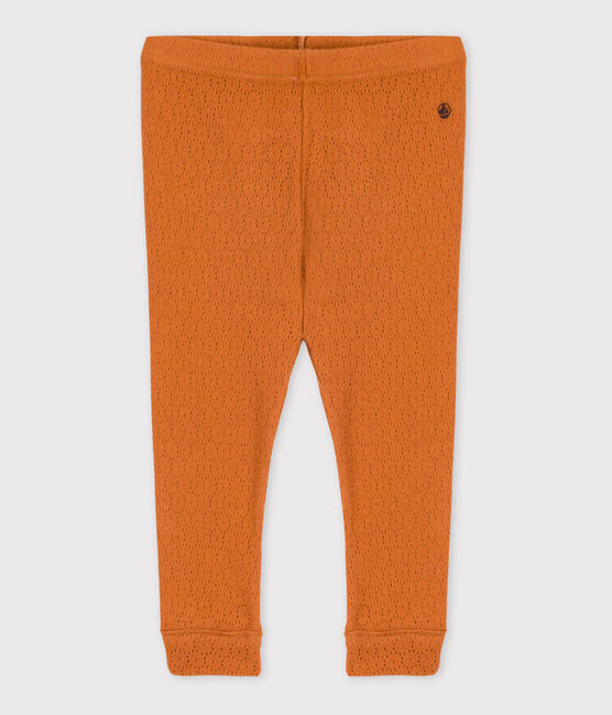 Babies' Openwork Cotton Leggings ECUREUIL brown