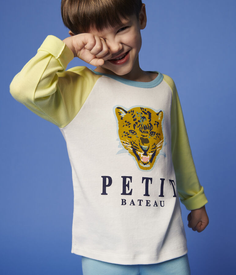 Boys' Leopard Print Cotton Pyjamas yellow/multicolor