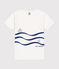 Children's short-sleeved cotton T-shirt ECUME white