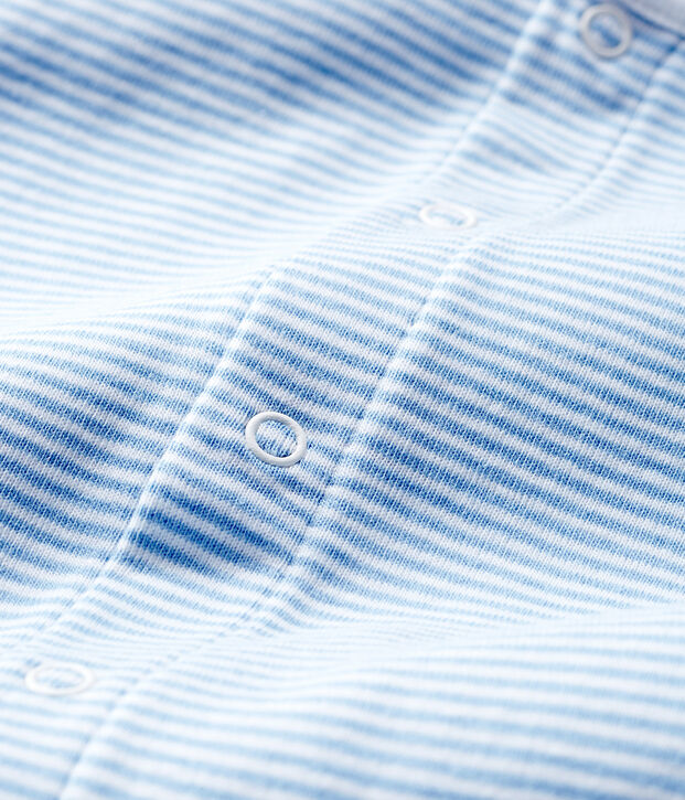 Baby Girls' Footless Ribbed Bodyjama blue/white