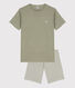 Boys' Pinstriped Short Cotton Pyjamas