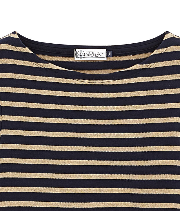 iconic women's breton top blue/brown