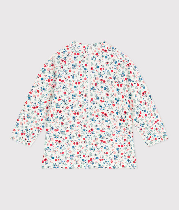 Babies' floral print UV protection T-shirt white/multicolor