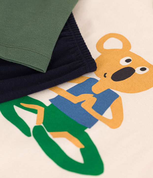 Children's Plain Cotton Pyjamas blue/multicolor