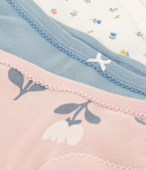 Girls' Tulip Patterned Cotton Briefs - 3-Pack multicolor