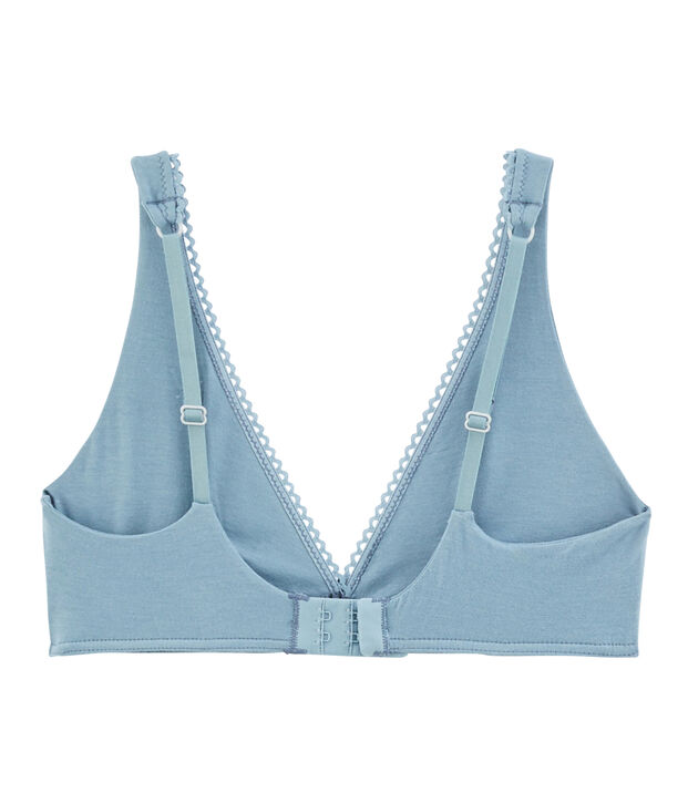 Women's extra fine jersey bra blue