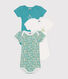 Babies' short-sleeved cotton bodysuits - 3-Pack