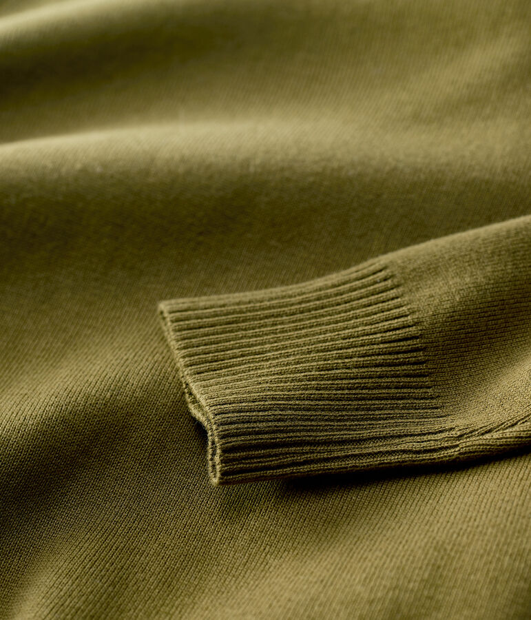 Women's Navy Cotton Jumper MILITARY green