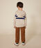 Boys' wool and cotton hooded jumper AVALANCHE white/MEDIEVAL