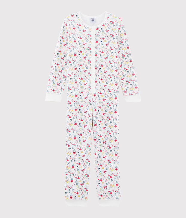 Girls' Jumpsuit in Brushed Terry Towelling white/multicolor