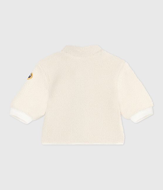 Babies' padded sherpa coat with a hood MILK /MULTICO