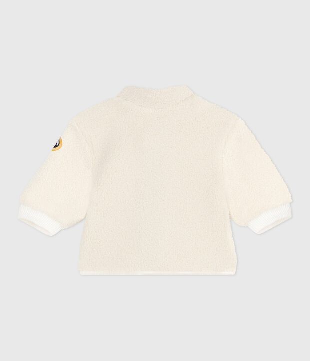 Babies' sherpa coat Ecru/multicolor