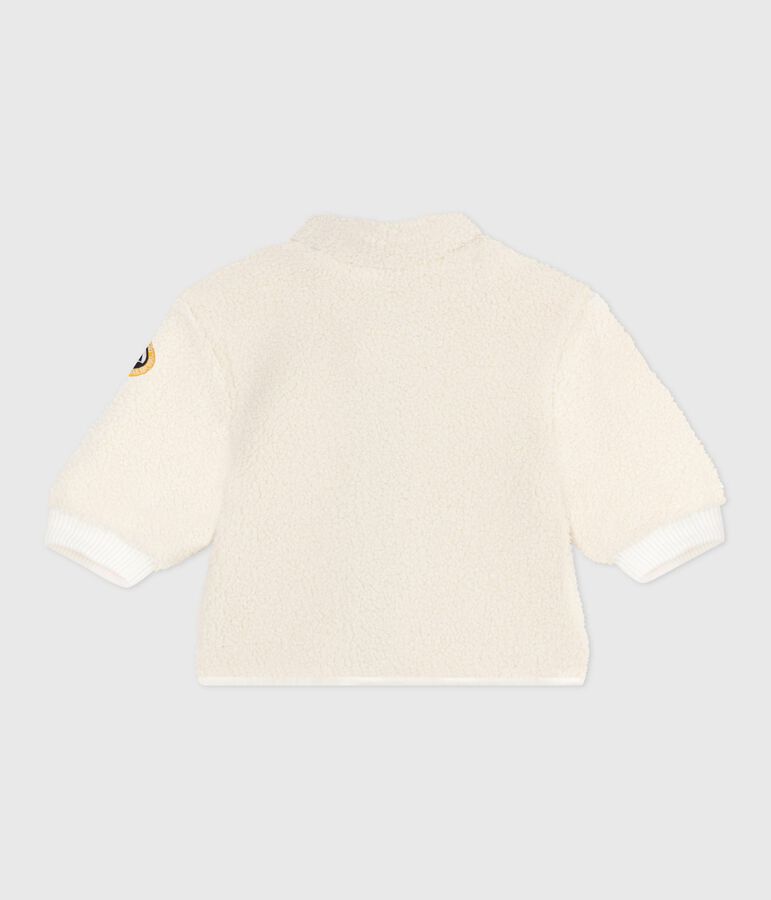 Babies' sherpa coat Ecru/multicolor