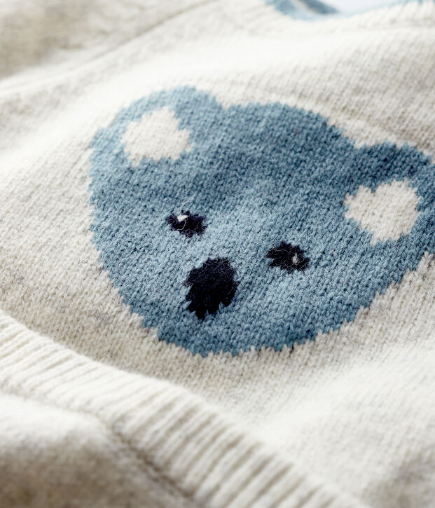 2-piece jacquard knit baby set BELUGA CHINE