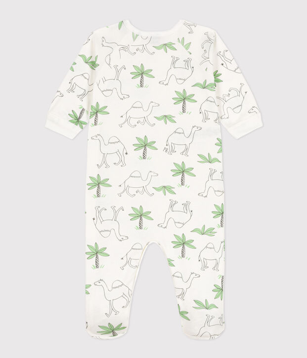 Printed Cotton Sleepsuit white/multicolor