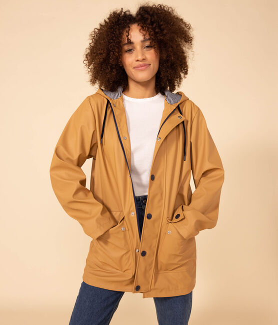 Iconic Recycled Fabric and Organic Cotton Raincoat TOURONE beige