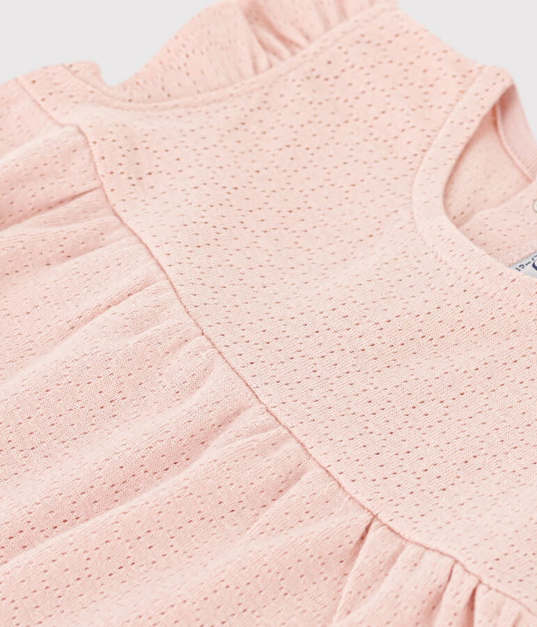 Babies' Sleeveless Openwork Knit Blouse SALINE pink