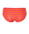 Women's striped original rib briefs GEISHA pink/FEU orange
