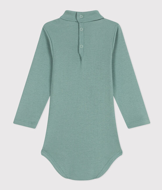Babies' Long-Sleeved Roll Neck Cotton Bodysuit PAUL green